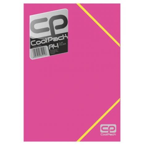 Teczka Coolpack A4 z gumką, Neonowa Różowa